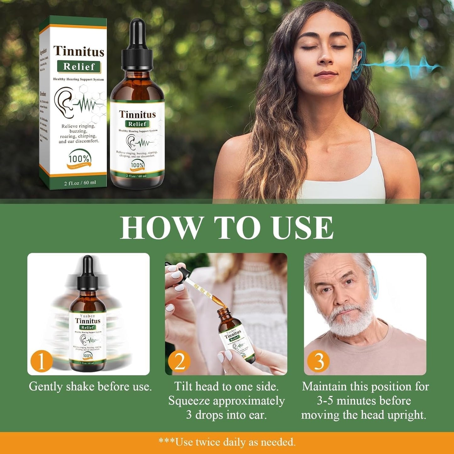 Tinnitus Relief Drops (کان کےتمام مسائل کےلیے) || SUMMER SALE