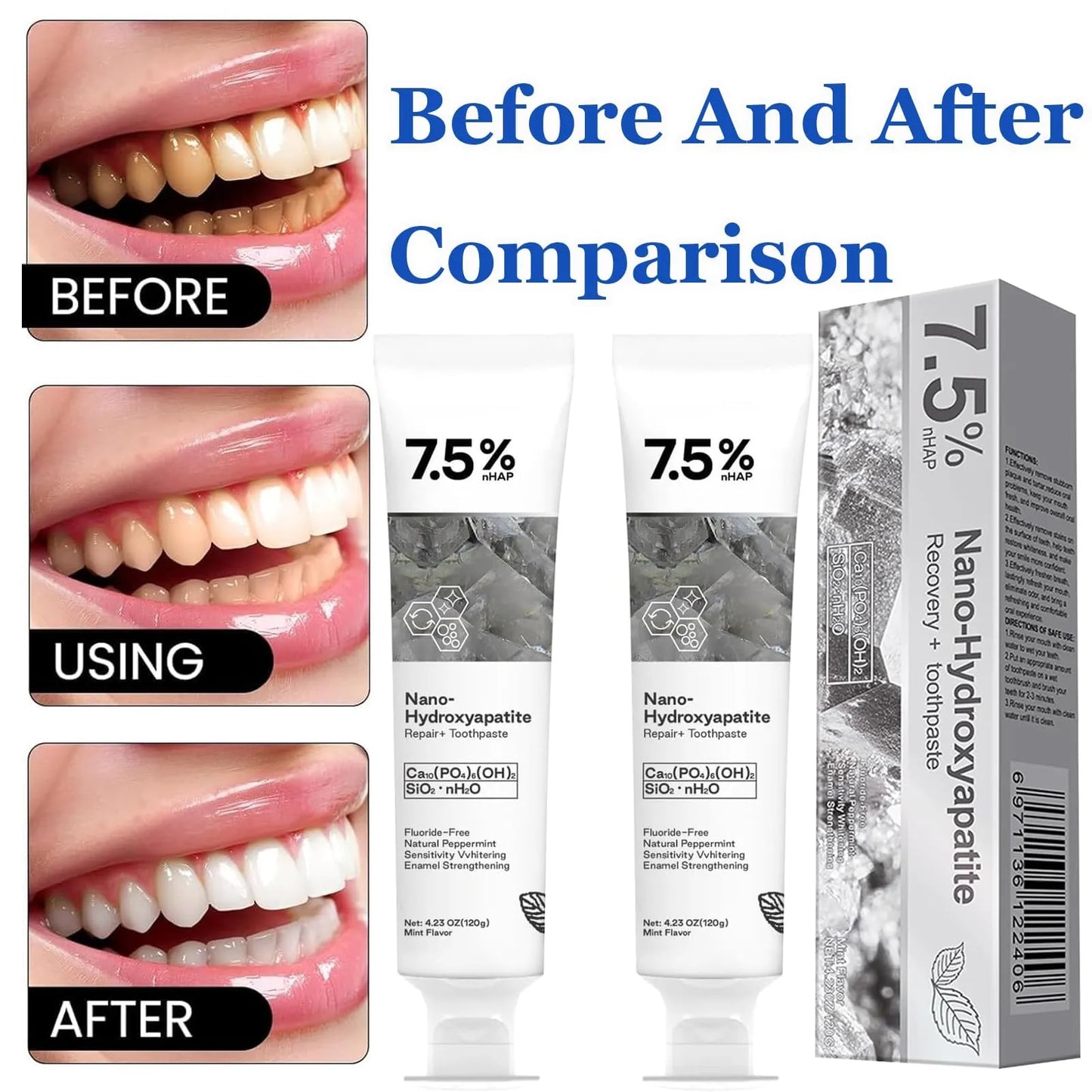 Nano Hydroxyapatite Teeth Strengthening Toothpaste
